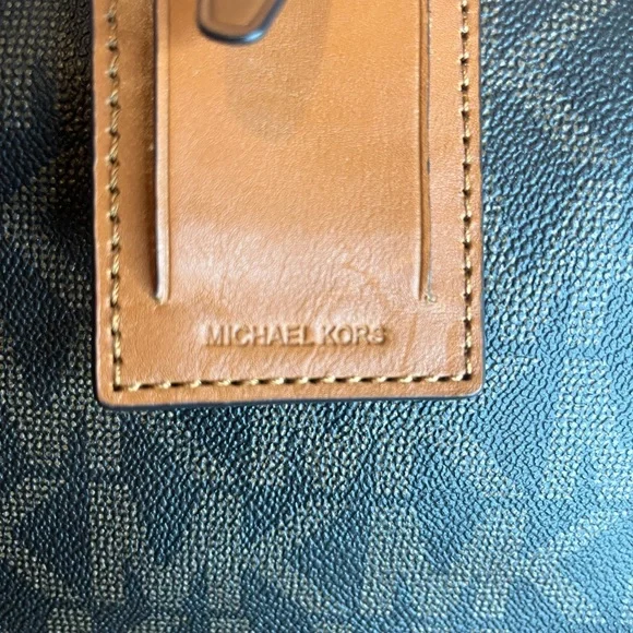 Michael Kors Dark Brown Monogram Duffel Bag Weekender - Picture 16 of 16